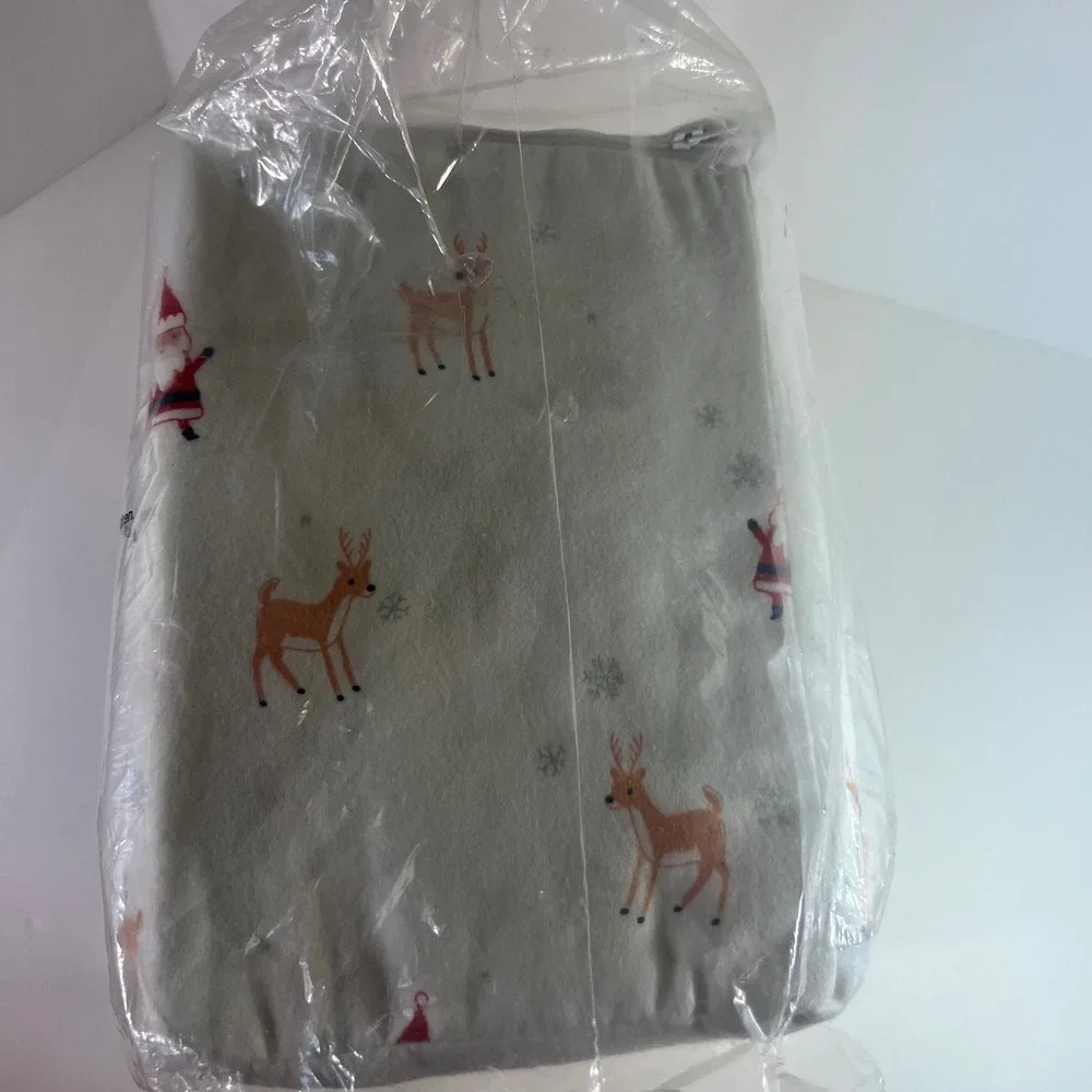 Cuddl Duds Heavyweight Flannel Queen Sheet Set BrushedCotton Santa Reindeer NIP